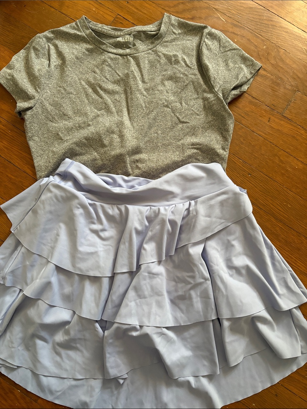HALARA Light Lavender Tiered Ruffle Skirt